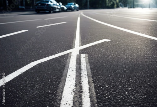 Wallpaper Mural 'parking empty white asphalt place lines marking lot space background new car urban city road street large line park concrete free black paint transport slot vide' Torontodigital.ca