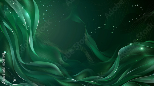 Emerald Green Lush Premium Modern Abstract Vector.