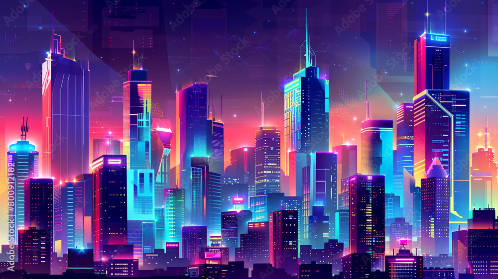 Slightly futuristic night cityscape
Slightly futuristic night cityscape