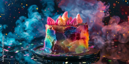 Rainbow Explosion Cake