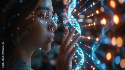 AR in genomic medicine, interactive DNA models, healthcare tech photo