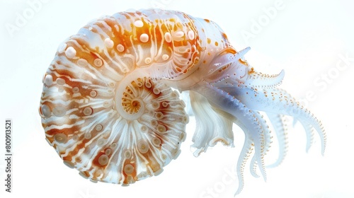 A beautiful image of a paper nautilus, a type of cephalopod mollusc