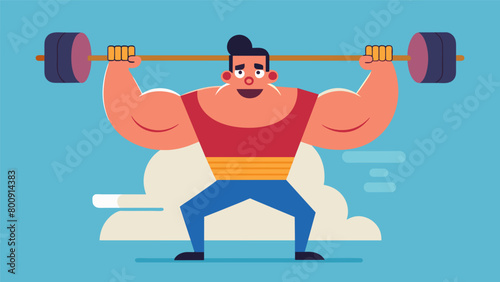 The strongman flexes his bulging muscles claiming they grew to enormous size from constantly lifting heavy lies and fabricated news..