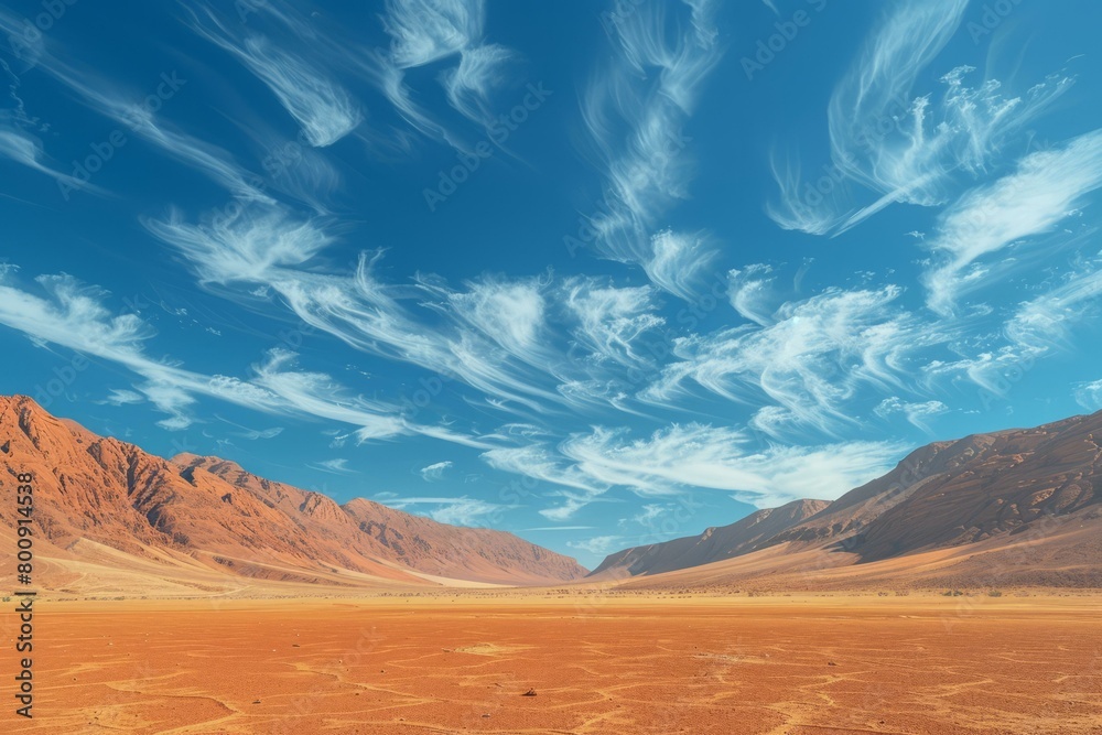 Amazing Cirrus Clouds Over the Desert