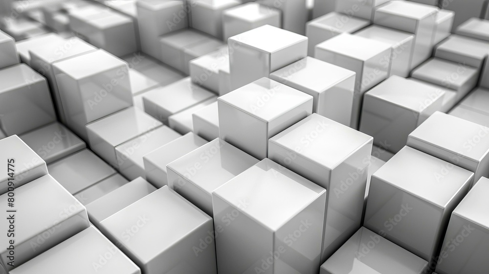 Three-dimensional white cube Three-dimensional white cube