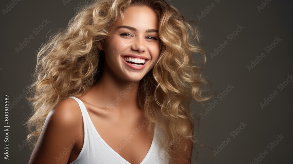 Portrait of a beautiful young blonde woman smiling Portrait of a beautiful young blonde woman smiling