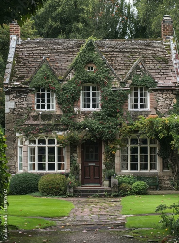 A charming stone cottage nestled in the countryside