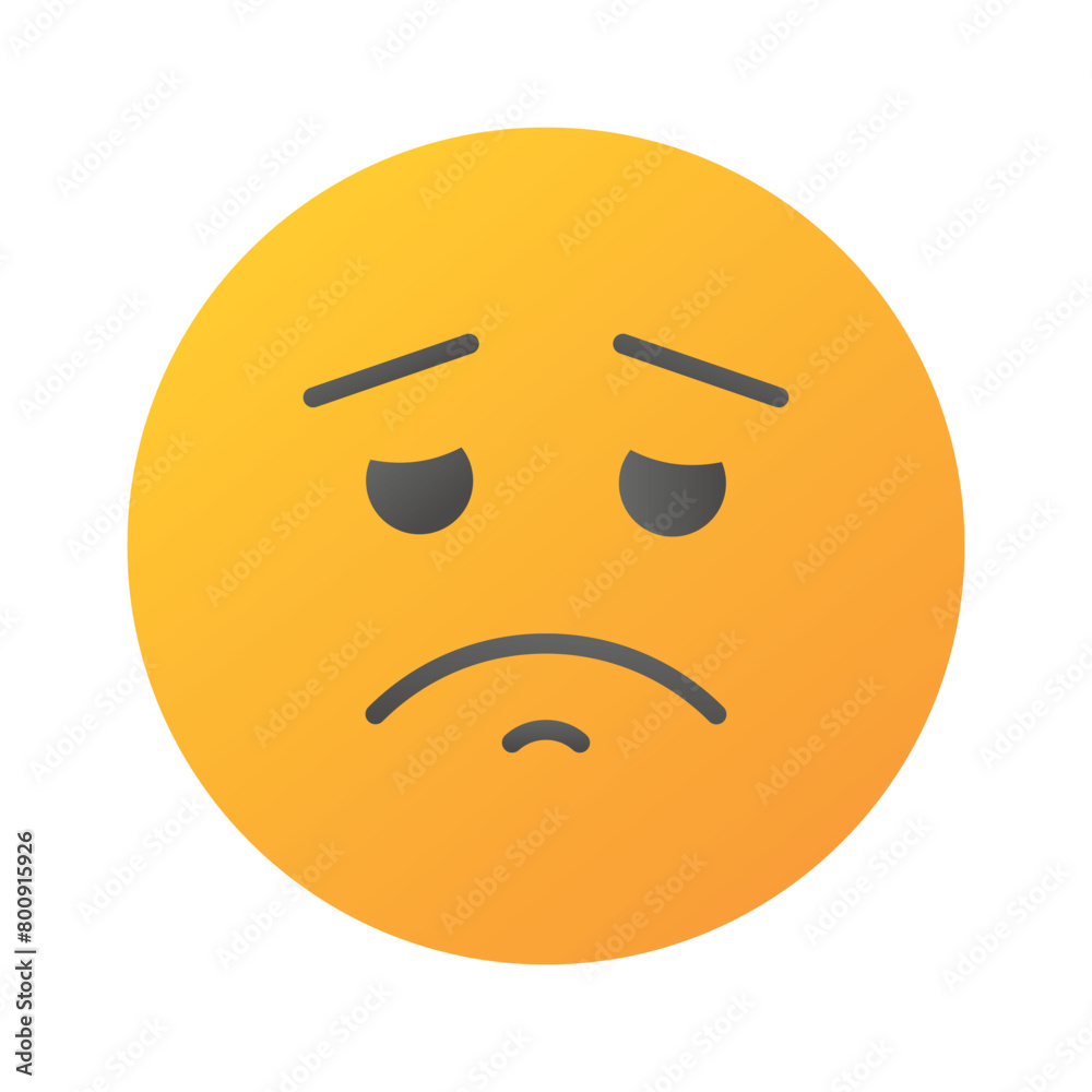 Get your hands on perfectly designed sad emoji icon, customizable vector Get your hands on perfectly designed sad emoji icon, customizable vector