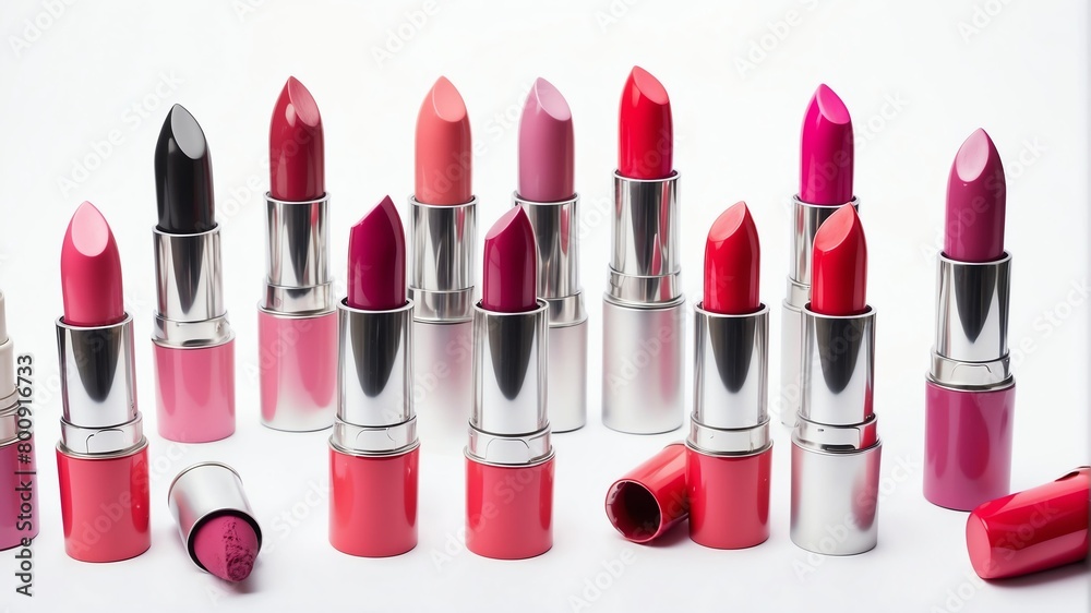 lipstick variation on white background from Generative AI lipstick variation on white background from Generative AI