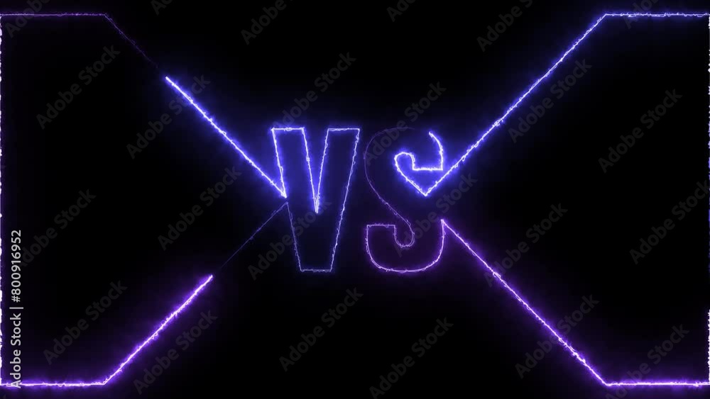 Vs versus neon red and blue versus neon battle battle animation Vs versus neon red and blue versus neon battle battle animation