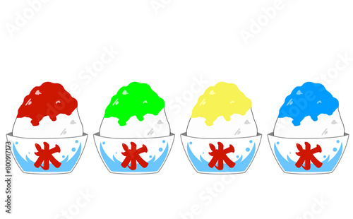かき氷のベクターイラスト