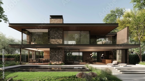 Modern House Exterior Design © Adobe Contributor