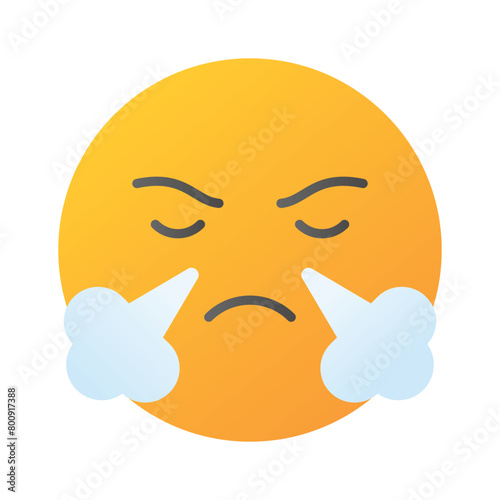 Have a look at this creative icon of frustrated emoji, trendy style vector
