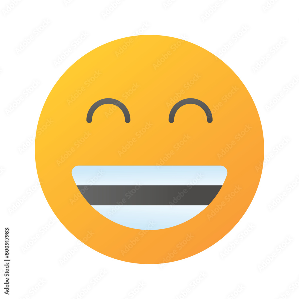 Enthusiastic emoji icon, happy face vector design Enthusiastic emoji icon, happy face vector design