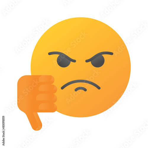 Disgusted emoji vector design, customizable unique vector