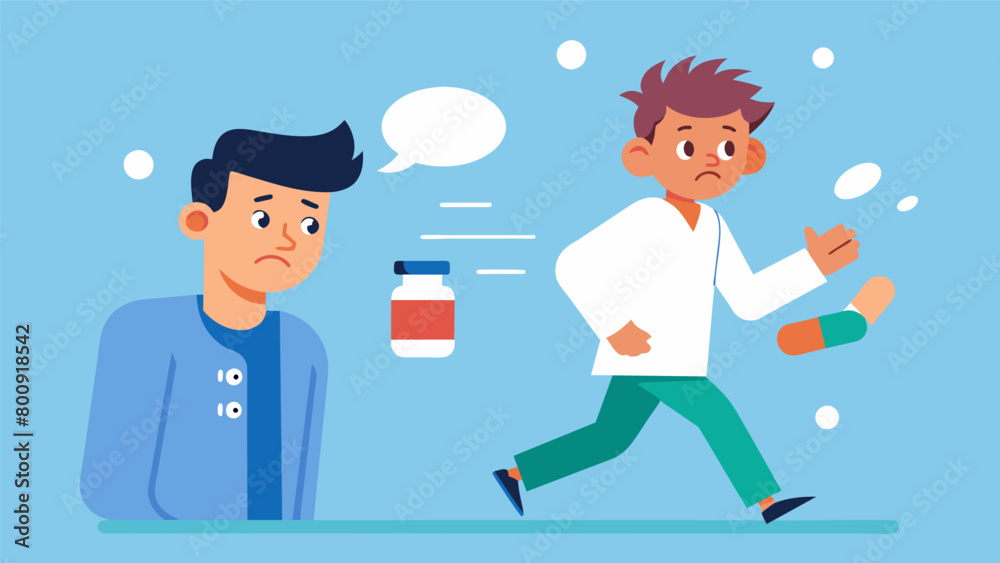 A young man pacing back and forth unable to sit still or focus as his thoughts race a mile a minute. His doctor suggests trying ketamine to help. A young man pacing back and forth unable to sit still or focus as his thoughts race a mile a minute. His doctor suggests trying ketamine to help.