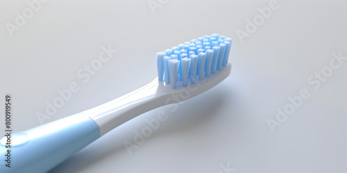  Close up of a blue electric toothbrush isolated on white transparent background
