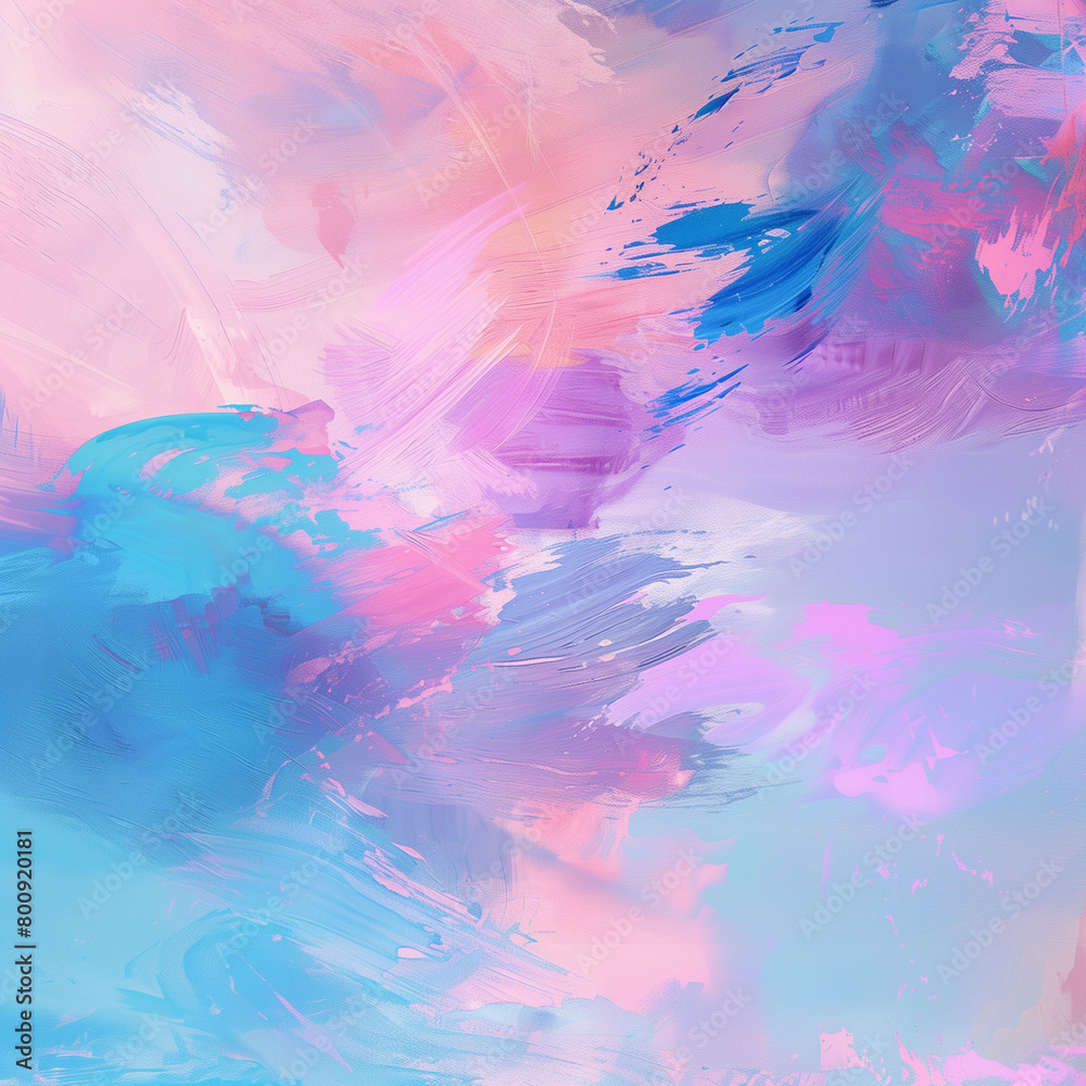 Beautiful Paint Dramatic Strokes Purple Blue Teal Pink Background Digital Illustration 