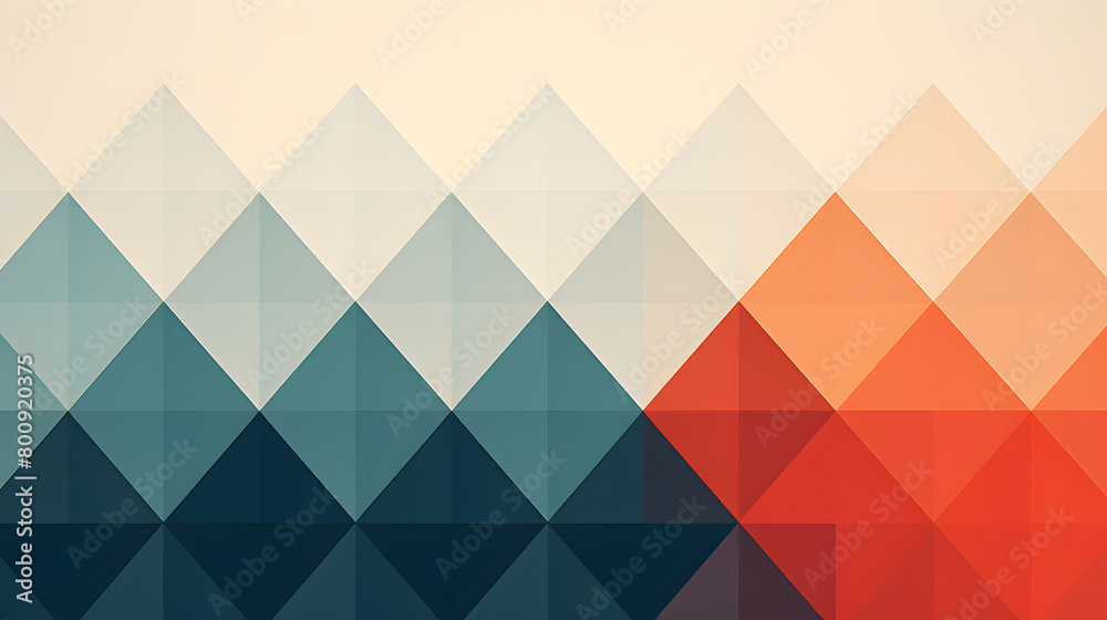 Obraz premium Digital retro minialistic geometric pattern graphics poster background