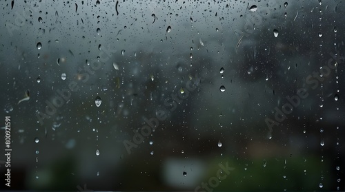 Rain drops on window , rainy day.generative.ai