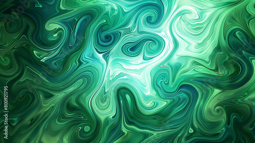soft swirling patterns of forest green and turquoise, ideal for an elegant abstract background