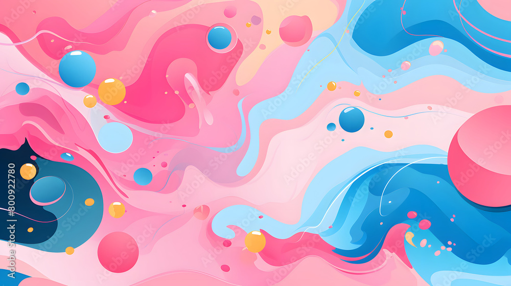 Digital retro cartoon bubbly juicy swirls geometric pattern graphics poster background Digital retro cartoon bubbly juicy swirls geometric pattern graphics poster background