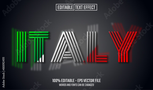italy editable text effect