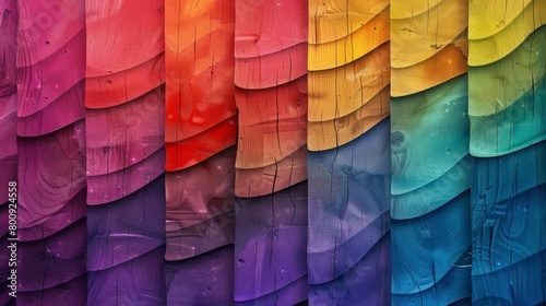 Abstract background with colorful wavy stripes of color