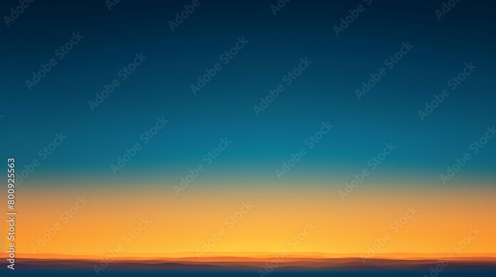 soothing horizontal gradient of deep amber and sky blue, ideal for an elegant abstract background