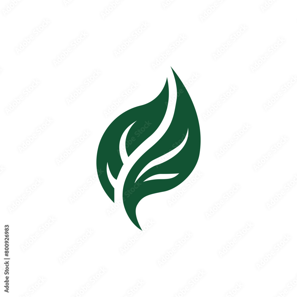 Leaf Icon Logo Vector Illustration Leaf Icon Logo Vector Illustration