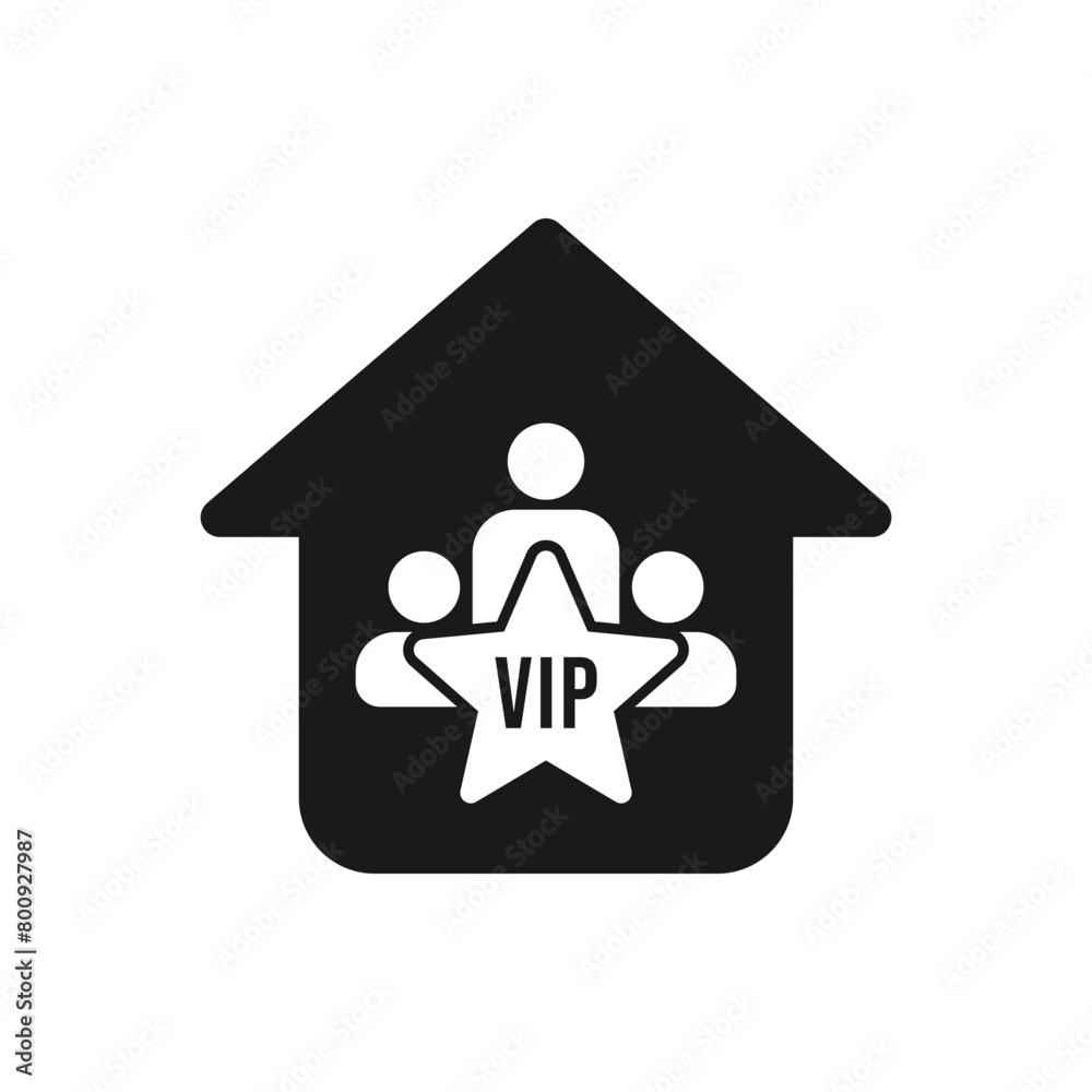 VIP room icon flat style isolated on white background. Vector illustration VIP room icon flat style isolated on white background. Vector illustration