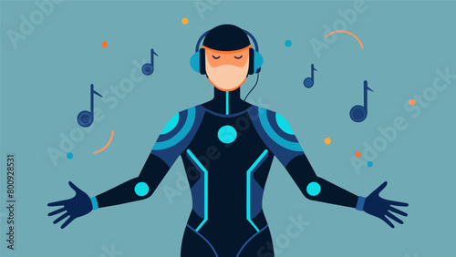 A haptic feedback suit that lets users feel the vibrations and rhythms of music directly on their skin creating a fully immersive and heightened.