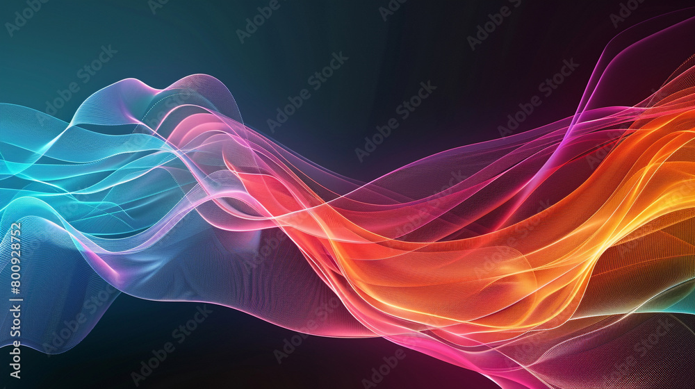 Lively gradient lines embodying the energy of scientific exploration.