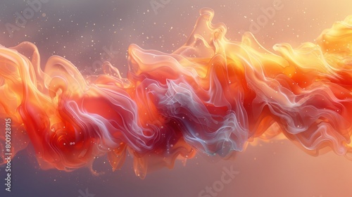 an artist depiction of the explosion of pastel colors in a form of cloudy smokes photo