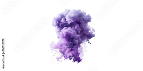purple smoke cloud, png style illustration on white background