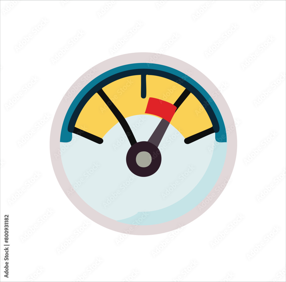 Fuel Gauge Vector Icon for Dashboard Display Fuel Gauge Vector Icon for Dashboard Display