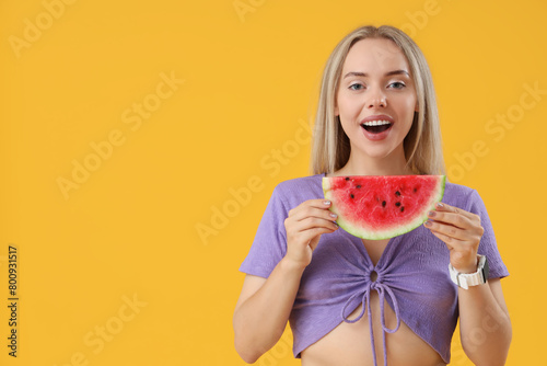 Beautiful young woman with ...