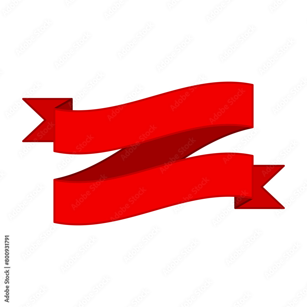 Vector illustration of red ribbon banner on transparent background Vector illustration of red ribbon banner on transparent background