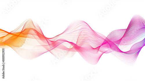 Journey to the heart of innovation and let your spirit soar with uplifting gradient lines in a single wave style isolated on solid white background