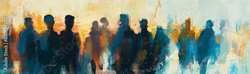 Abstract image of group of people