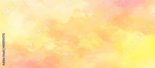 abstract watercolor background .watercolor background with pink and yellow color. Fantasy light red, pink shades watercolor background. subtle watercolor pink yellow gradient illustration.  photo