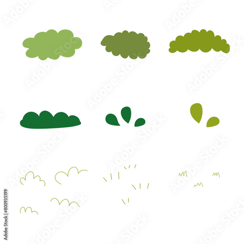 grass green illust simple drawing vector