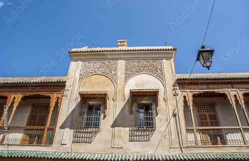 Buildings in the jewish quarter in Fes, one of the three parts of Fes in Morocco

Detail of the jewish quarter in Fes, Morocco