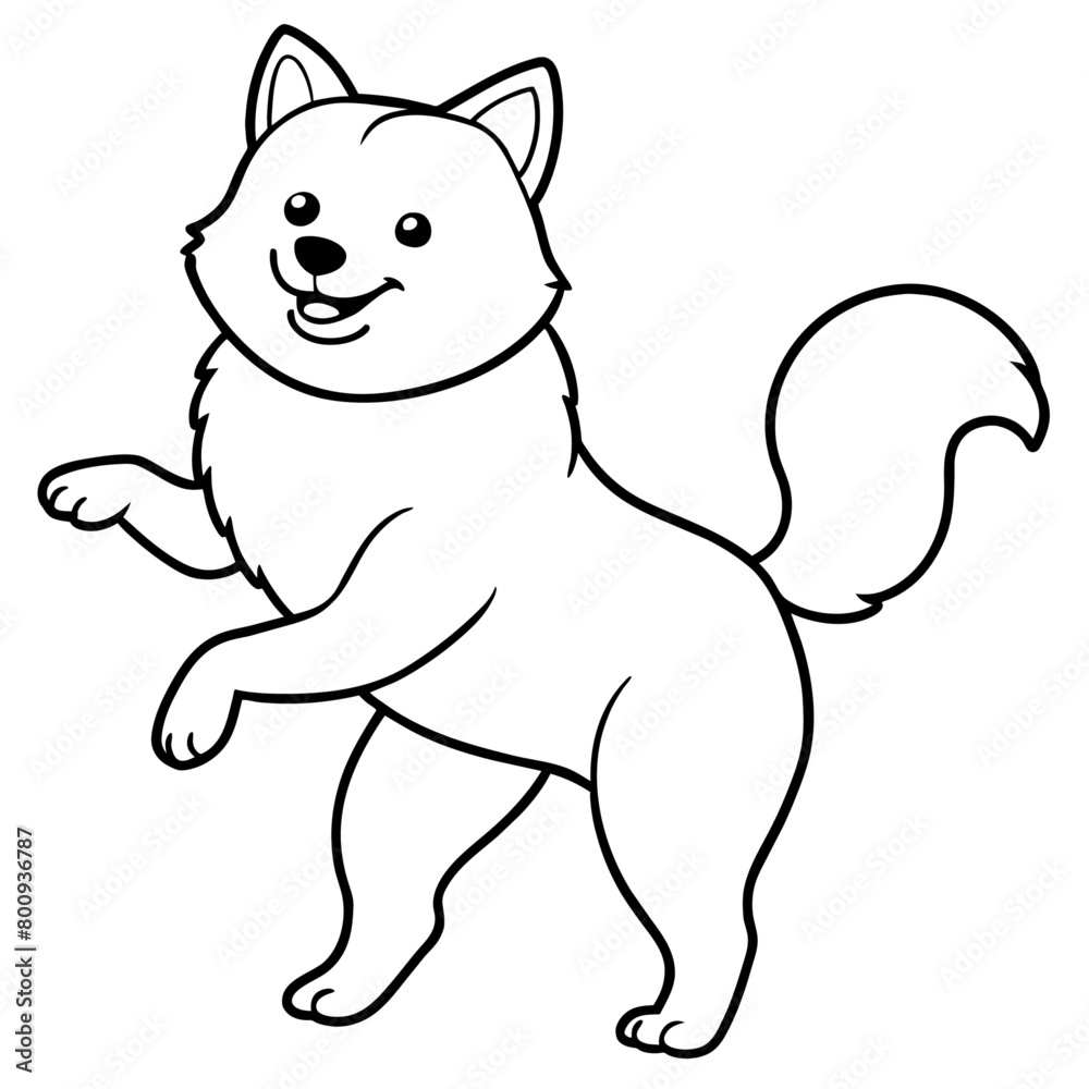 Obraz premium Dog Coloring Book Vector Art illustration (5)