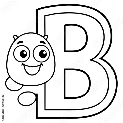 B alphabet coloring page (11)