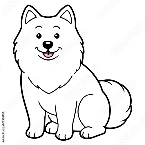 Dog Coloring Book Vector Art illustration  10 