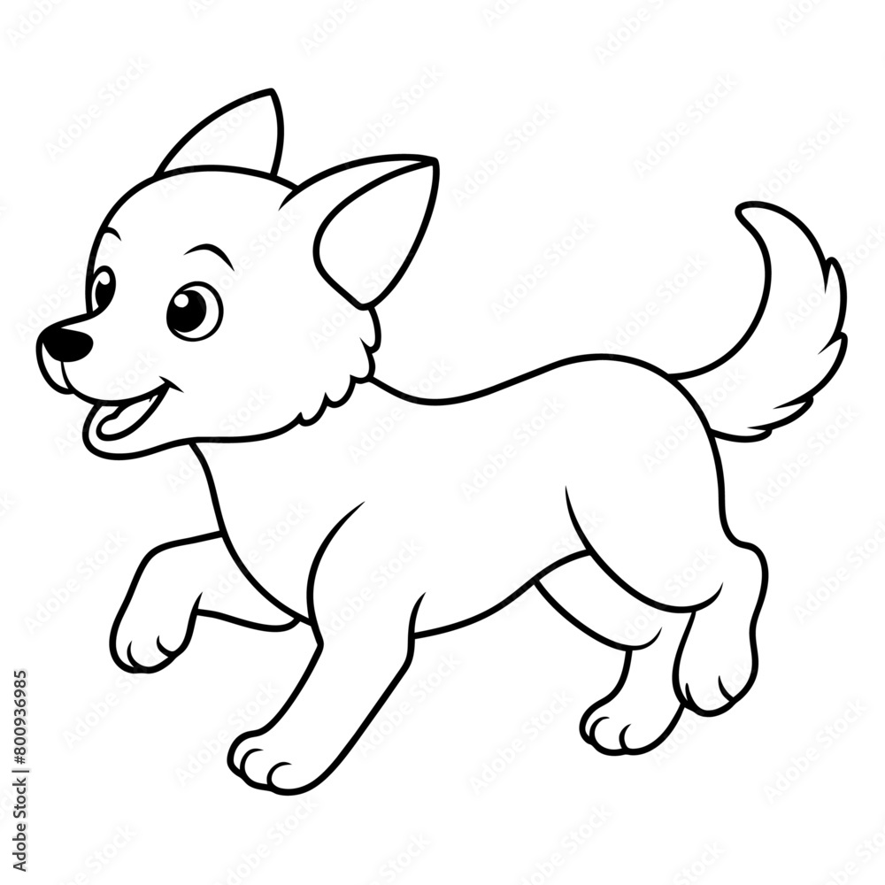 Dog Coloring Book Vector Art illustration (51)
