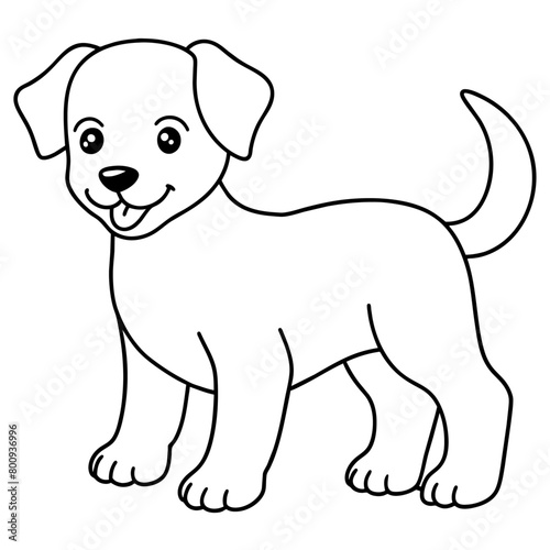 Dog Coloring Book Vector Art illustration  55 