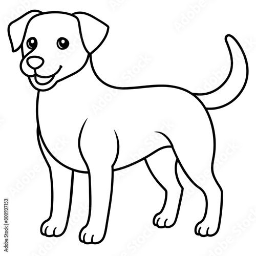 Dog Coloring Book Vector Art illustration  86 