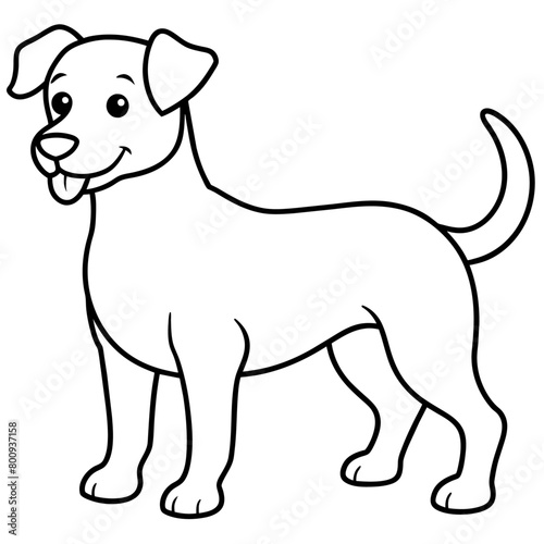 Dog Coloring Book Vector Art illustration  85 
